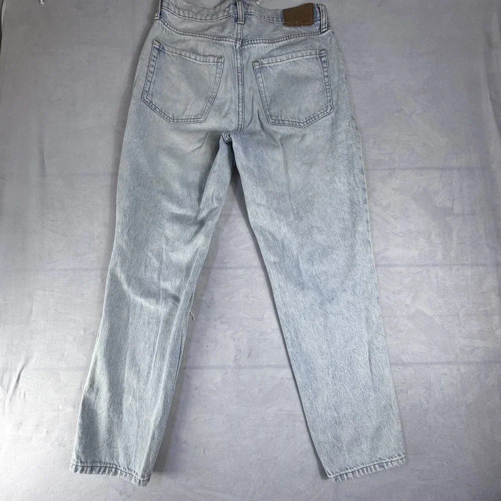 Aeropostale‎ Womens Mom Jeans Light Blue Washed Denim Casual Ripped Distressed 4